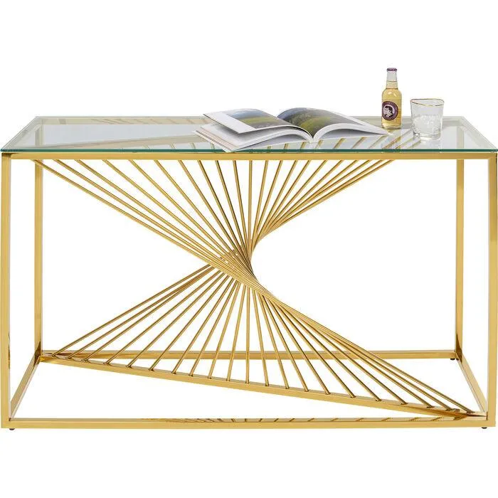 Laser Clear Glass Console