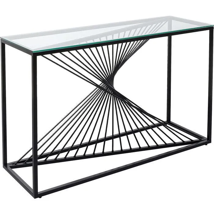 Laser Clear Glass Console