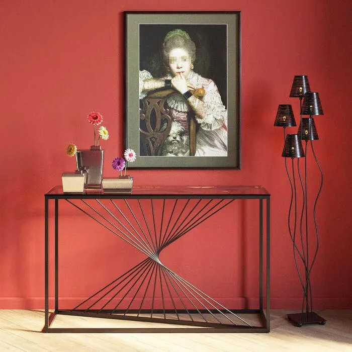 Laser Clear Glass Console