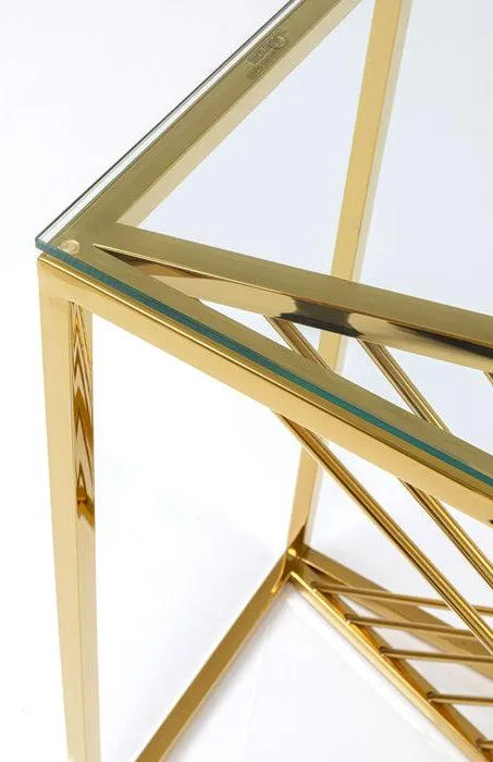 Laser Clear Glass Console