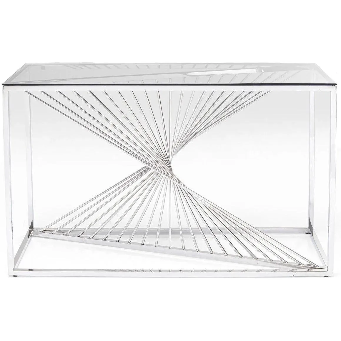 Laser Clear Glass Console