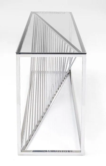 Laser Clear Glass Console