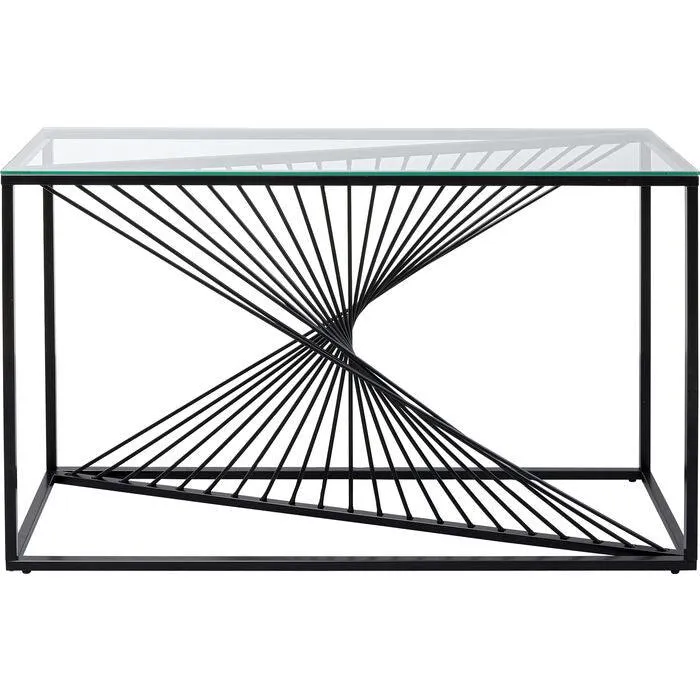 Laser Clear Glass Console