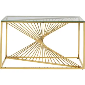 Laser Clear Glass Console