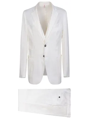 Linen blend white dress