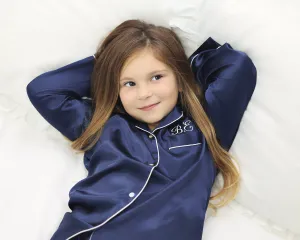 Luxurious 100% satin Navy Satin Mummy & Mini