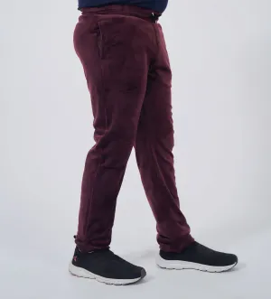 Luxurious Burgandy Velour Trackpants