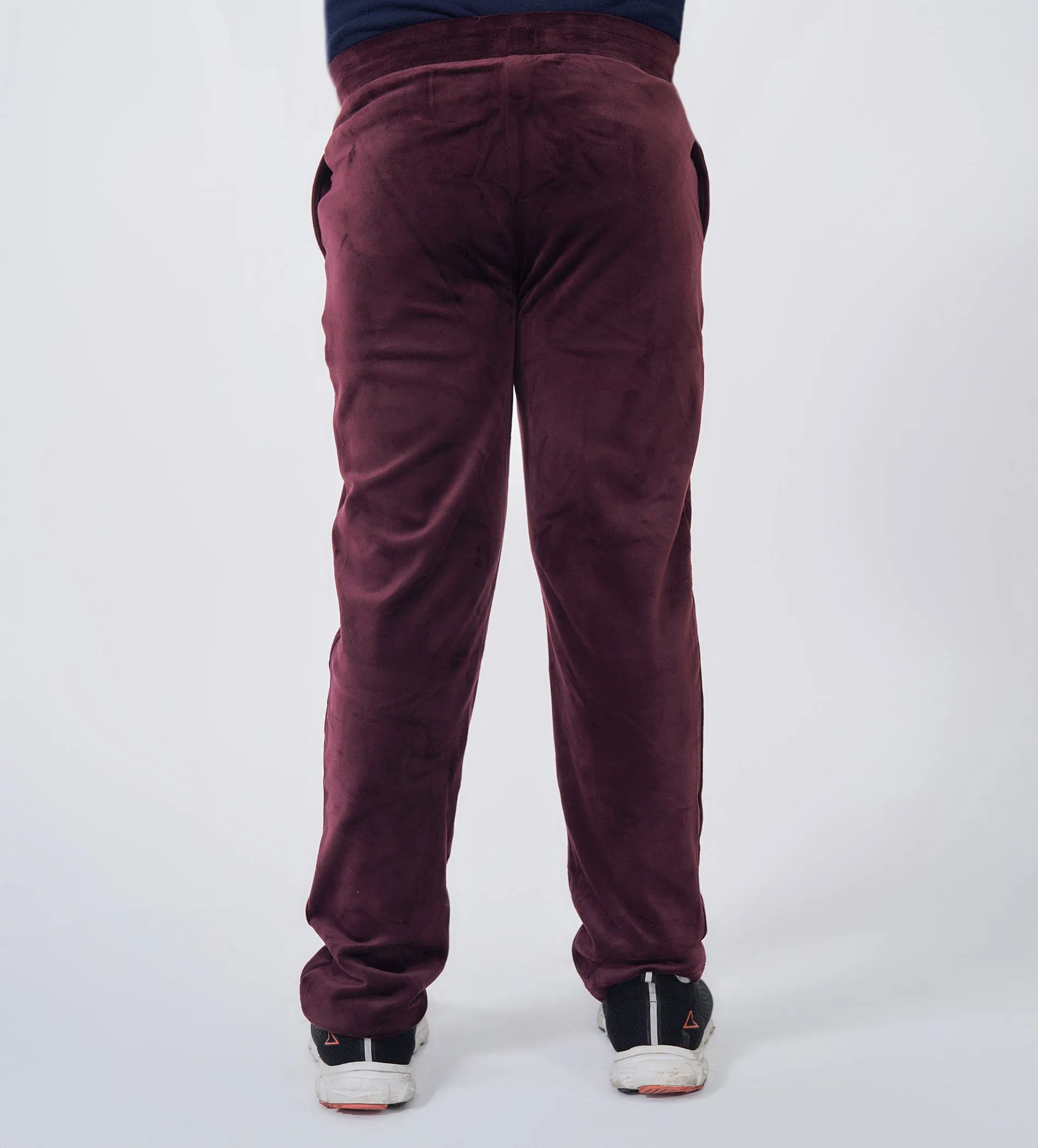 Luxurious Burgandy Velour Trackpants