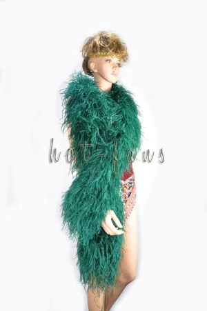 Luxurious Forest green 12 Ply Ostrich Feather Boa