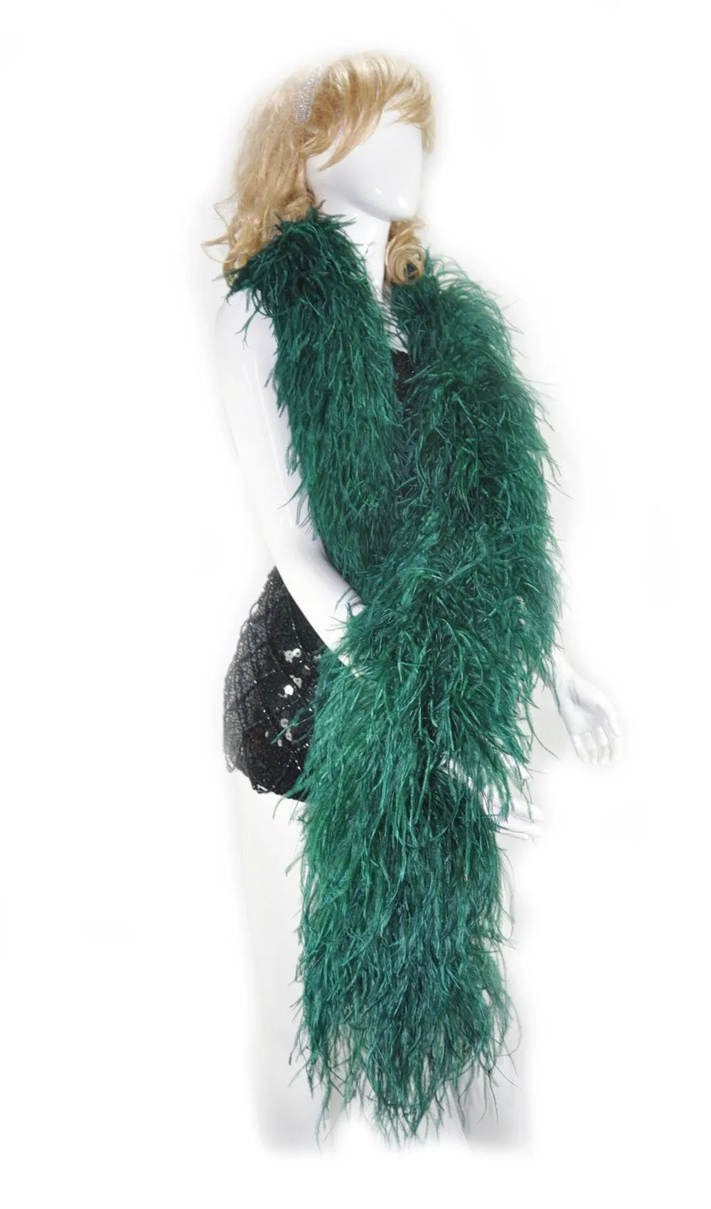 Luxurious Forest green 12 Ply Ostrich Feather Boa