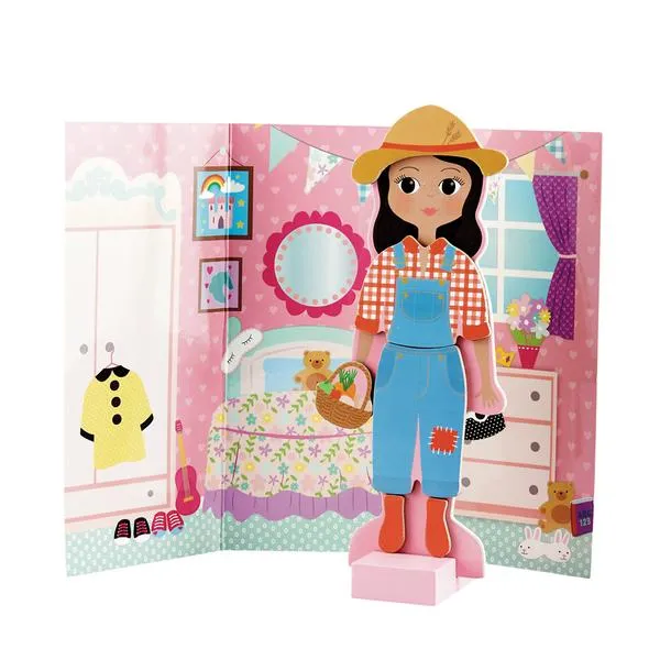 Magnetic Wooden Dress Up Paper Doll - Sofia