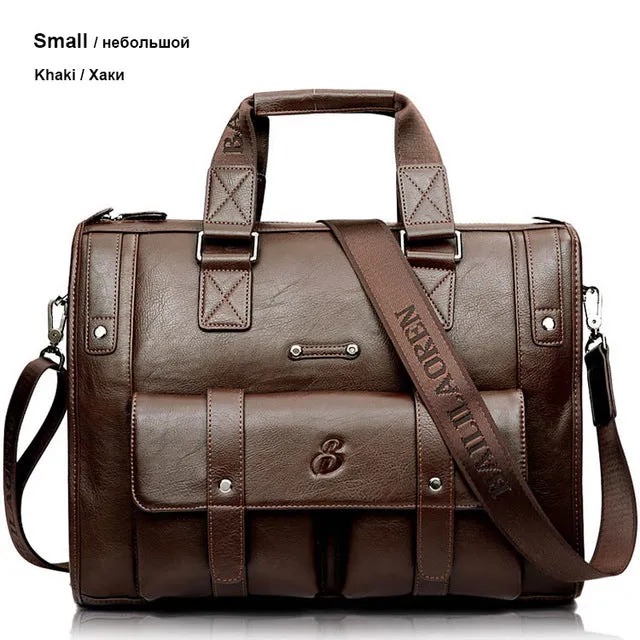 Man Bag Leather Black Briefcase