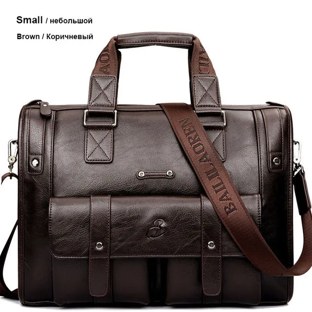 Man Bag Leather Black Briefcase