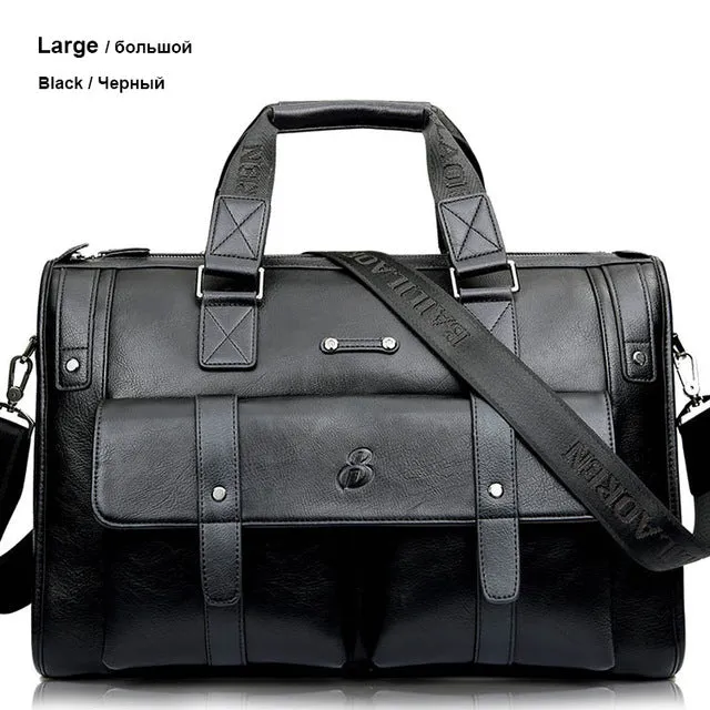 Man Bag Leather Black Briefcase