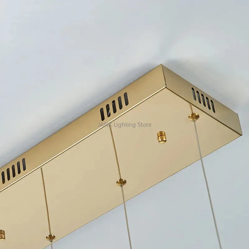 Mansion Designer S-shaped LED Crystal Chandelier for Kitchen Living Room Lighting