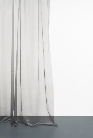 Metallic Sheer Curtains "Glamorous" in Steel Color