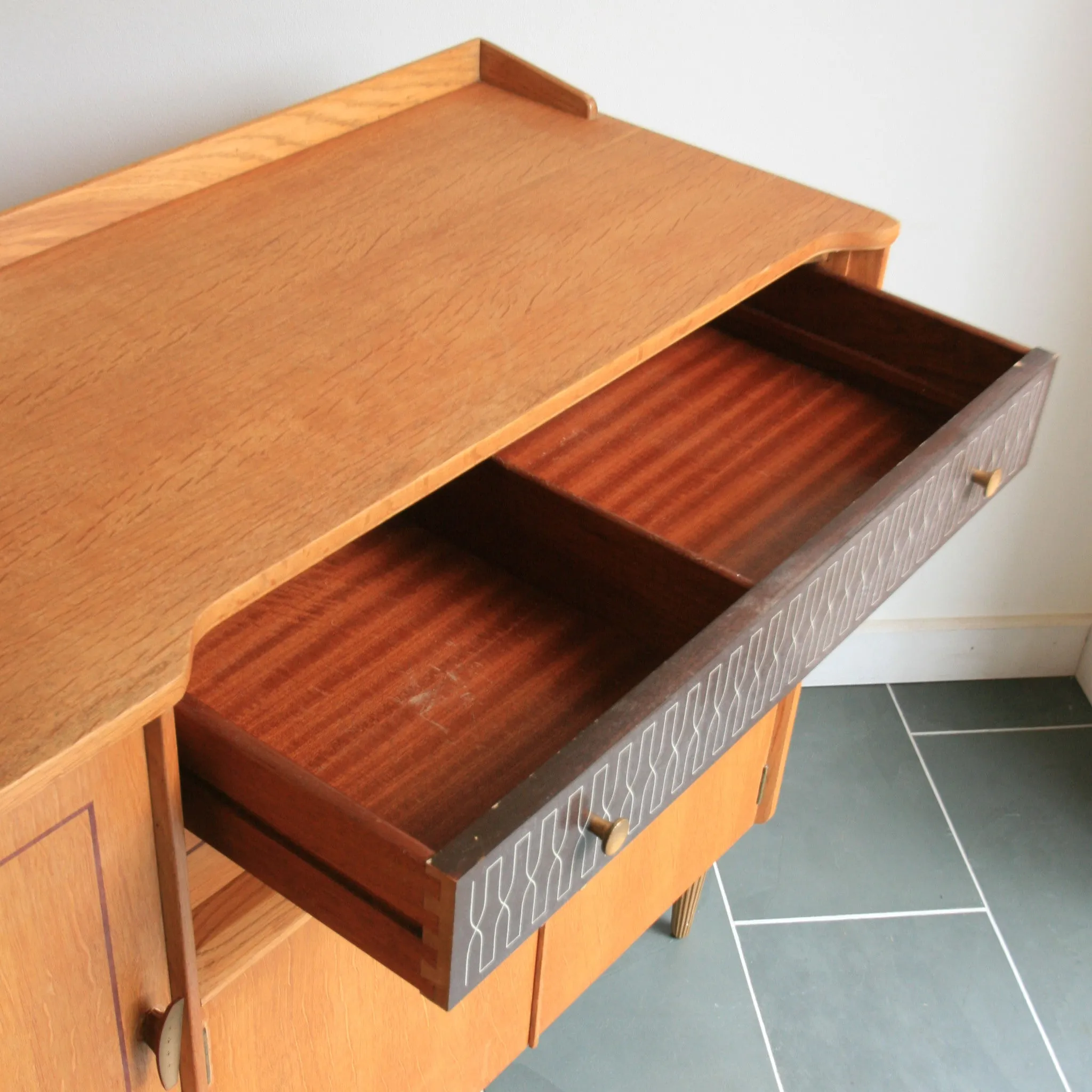 Mid Century Vintage Oak Sideboard