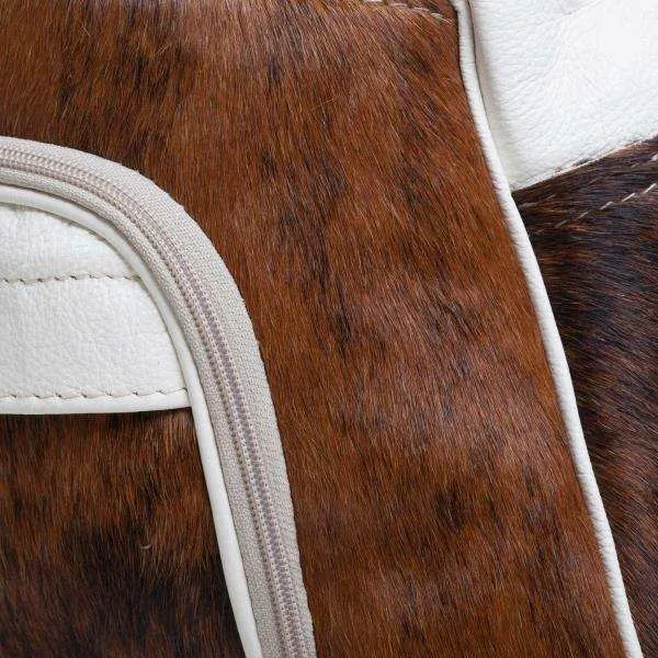 Mirelle Genuine Leather & Nguni Hide Weekender Bag