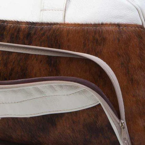 Mirelle Genuine Leather & Nguni Hide Weekender Bag