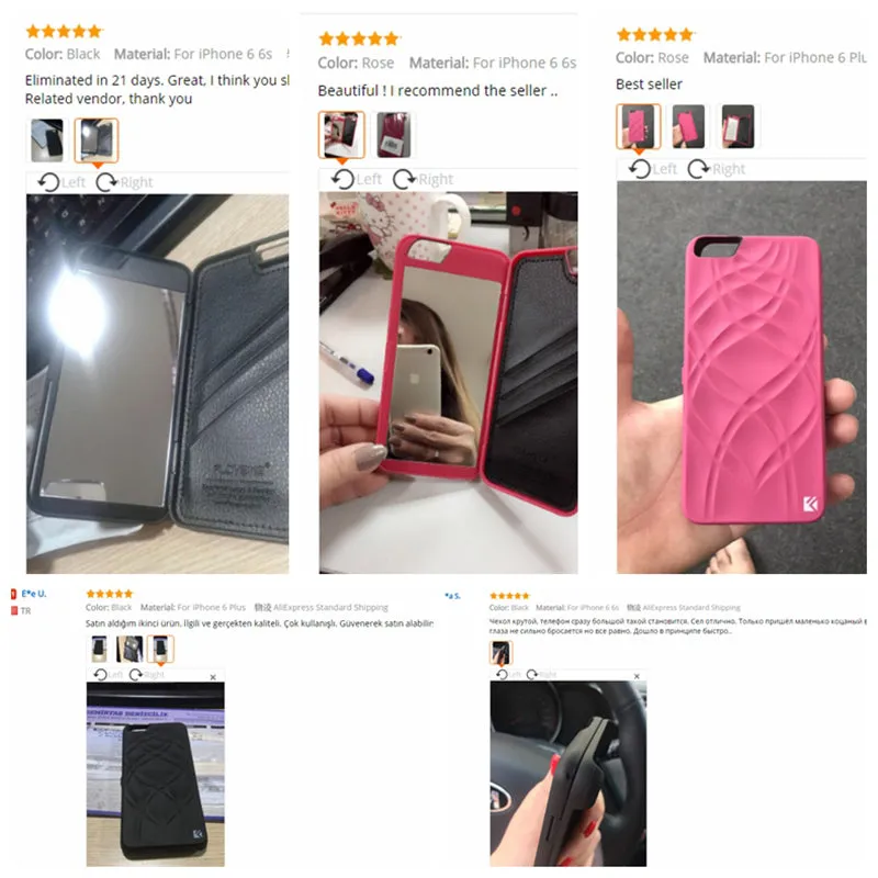 Mirror Case For iPhone 6 6s 7 Plus Wallet Card Slot Cover Makeup Phone Cases For Apple iPhone 8 X 7 Plus 10 Woman Coque