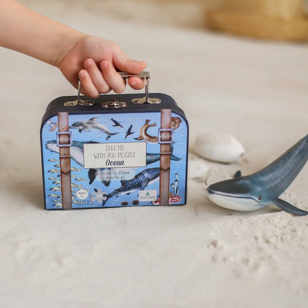 Modern Monty Ocean Take Me With You 36 Piece Puzzle with Mini Suitcase 3yrs 