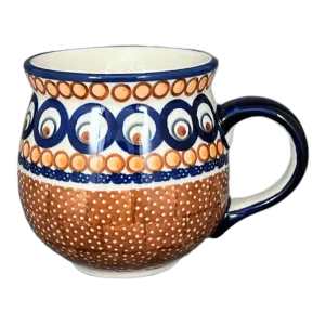 Mug, Belly Mug, 10oz Medium in "Peacock Autumn" by Manufaktura | K090U-54B