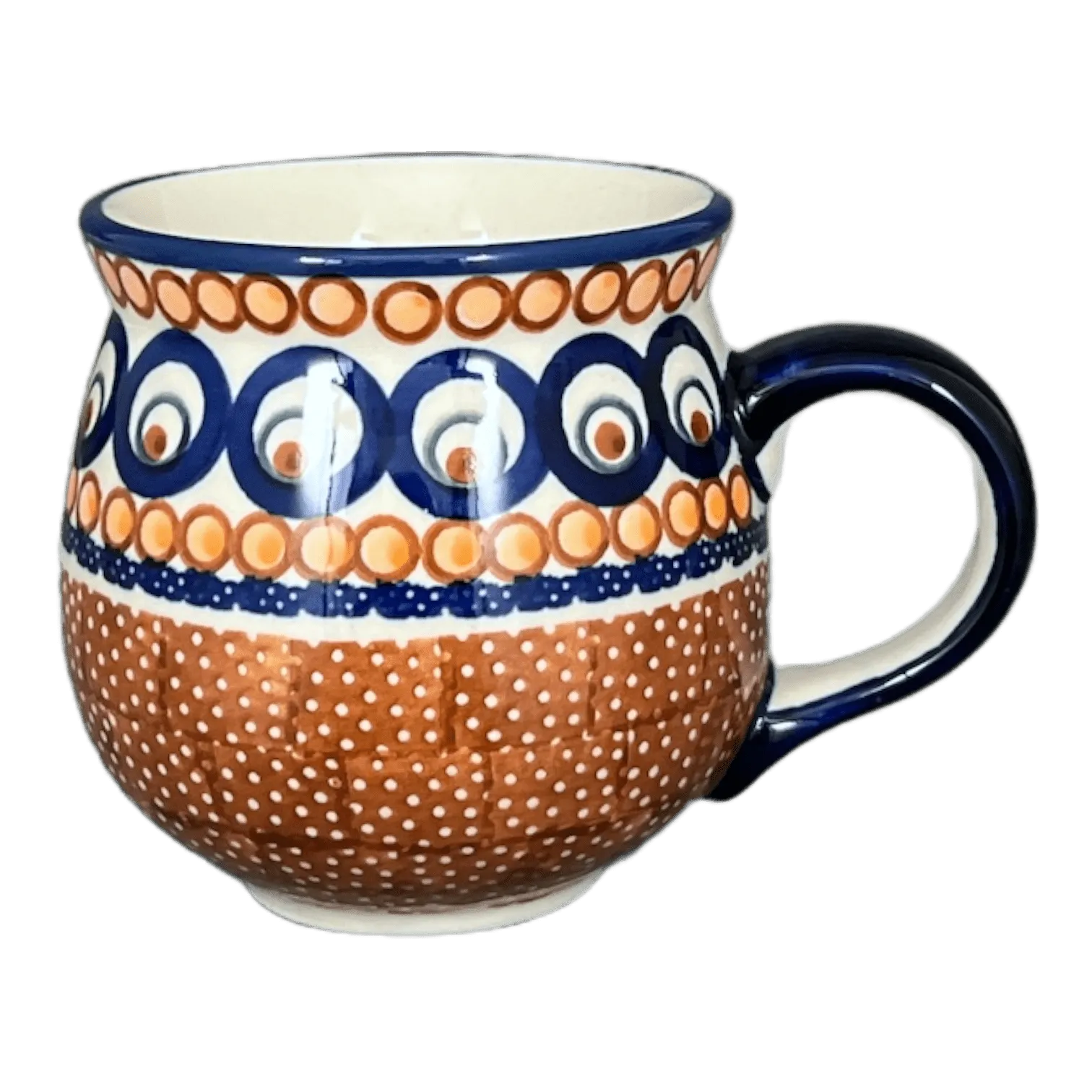 Mug, Belly Mug, 10oz Medium in "Peacock Autumn" by Manufaktura | K090U-54B