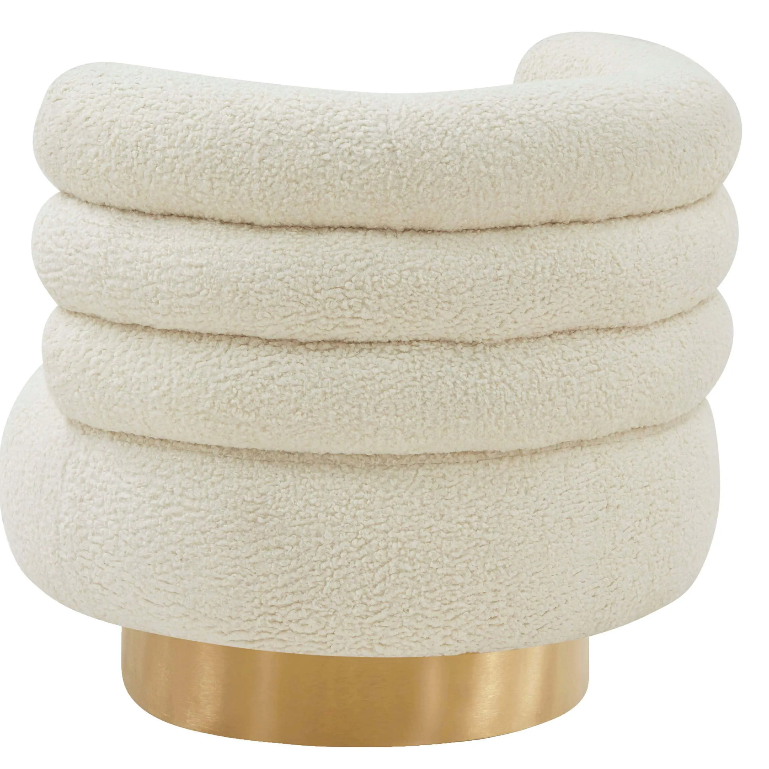 Naomi Swivel Chair Velvet, Faux Shearling