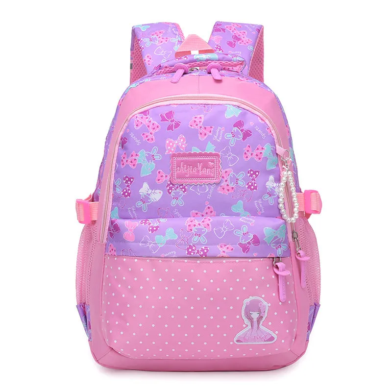 New Style Children's School Bag Korean Girl Load-Reducing Backpack