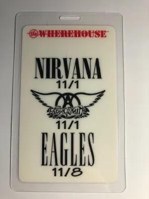 Nirvana, Aerosmith, & The Eagles - Promotional Tour 1994 - Backstage Pass ** Rare