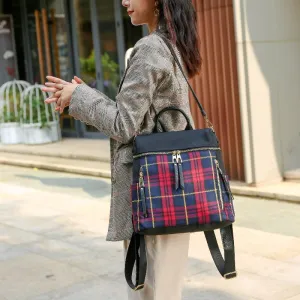 Nishi Plaid Backpack