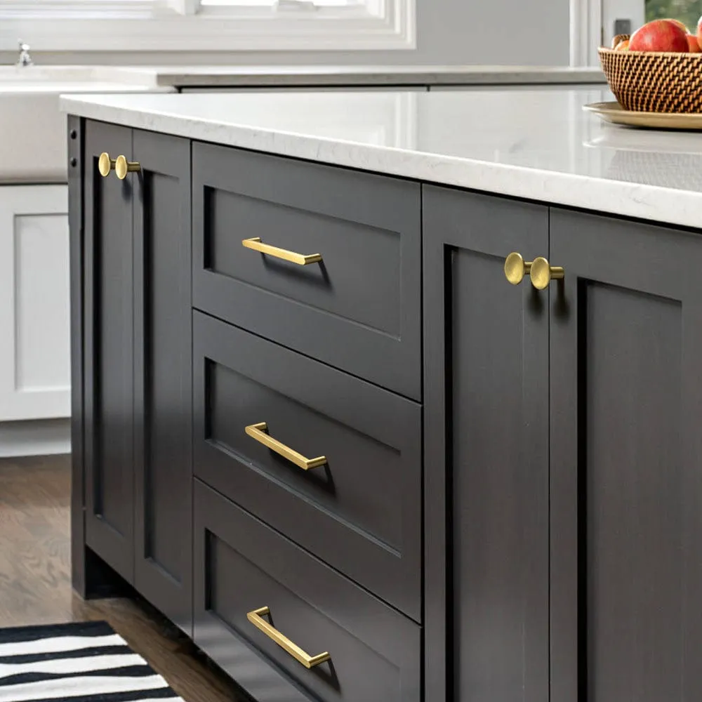 Nordic Copper Cabinet Handles Brass Drawer Wardrobe Pulls