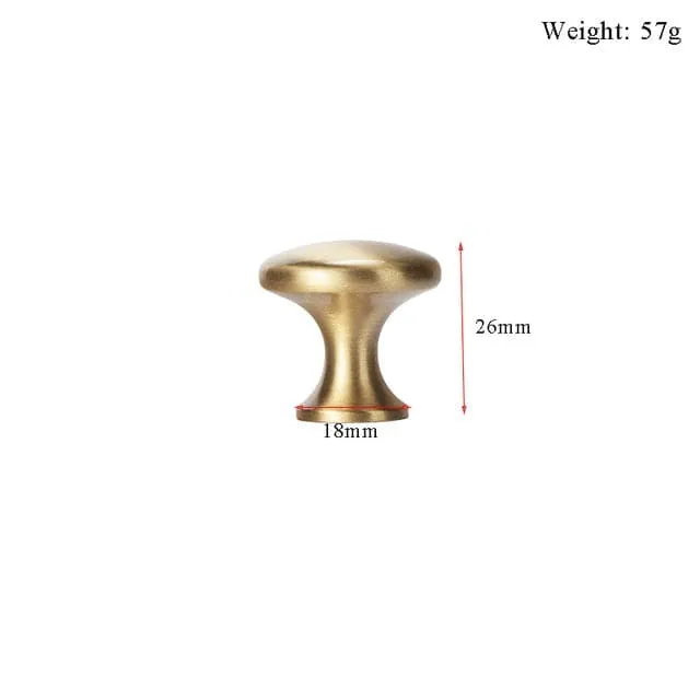 Nordic Copper Cabinet Handles Brass Drawer Wardrobe Pulls