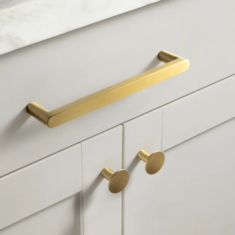 Nordic Copper Cabinet Handles Brass Drawer Wardrobe Pulls