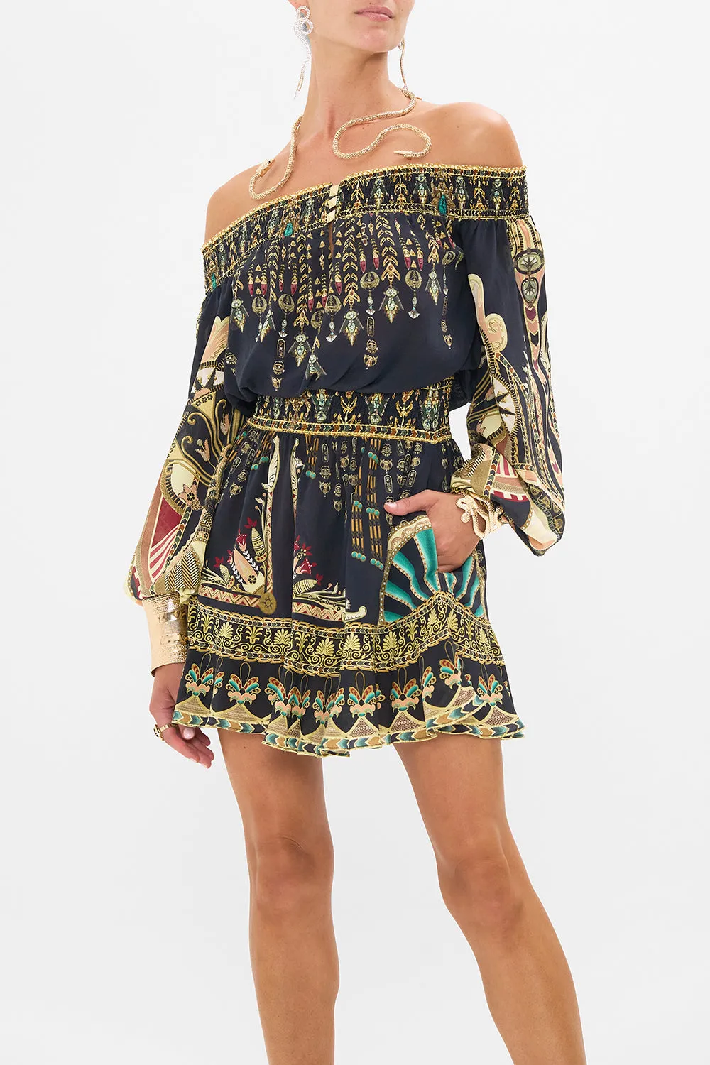 OFF SHOULDER SHORT DRESS THEY CALLED HER NEFERTARI