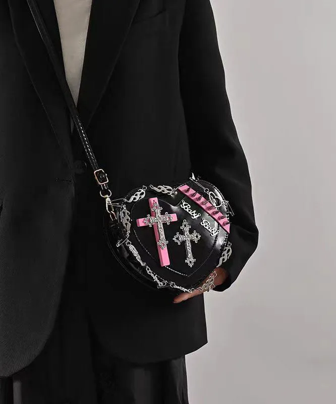 Original Cross Design Rivet Heart Messenger Bag GG075