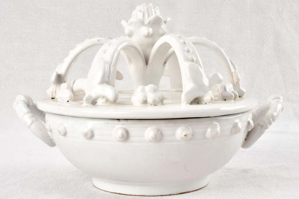 Pair of Émile Tessier tureens with crown lids 1950s