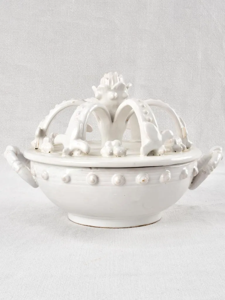 Pair of Émile Tessier tureens with crown lids 1950s