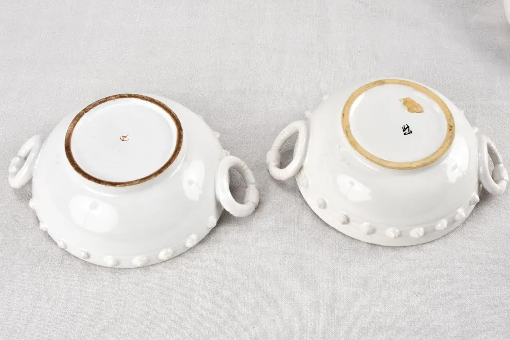 Pair of Émile Tessier tureens with crown lids 1950s