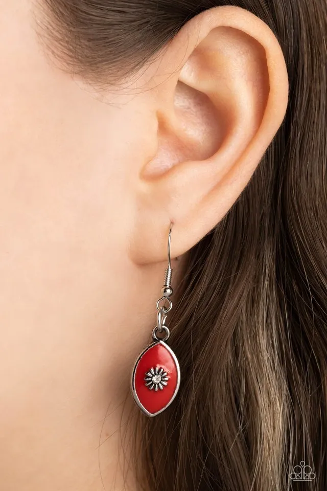Paparazzi Necklace ~ Pressed Flowers - Red