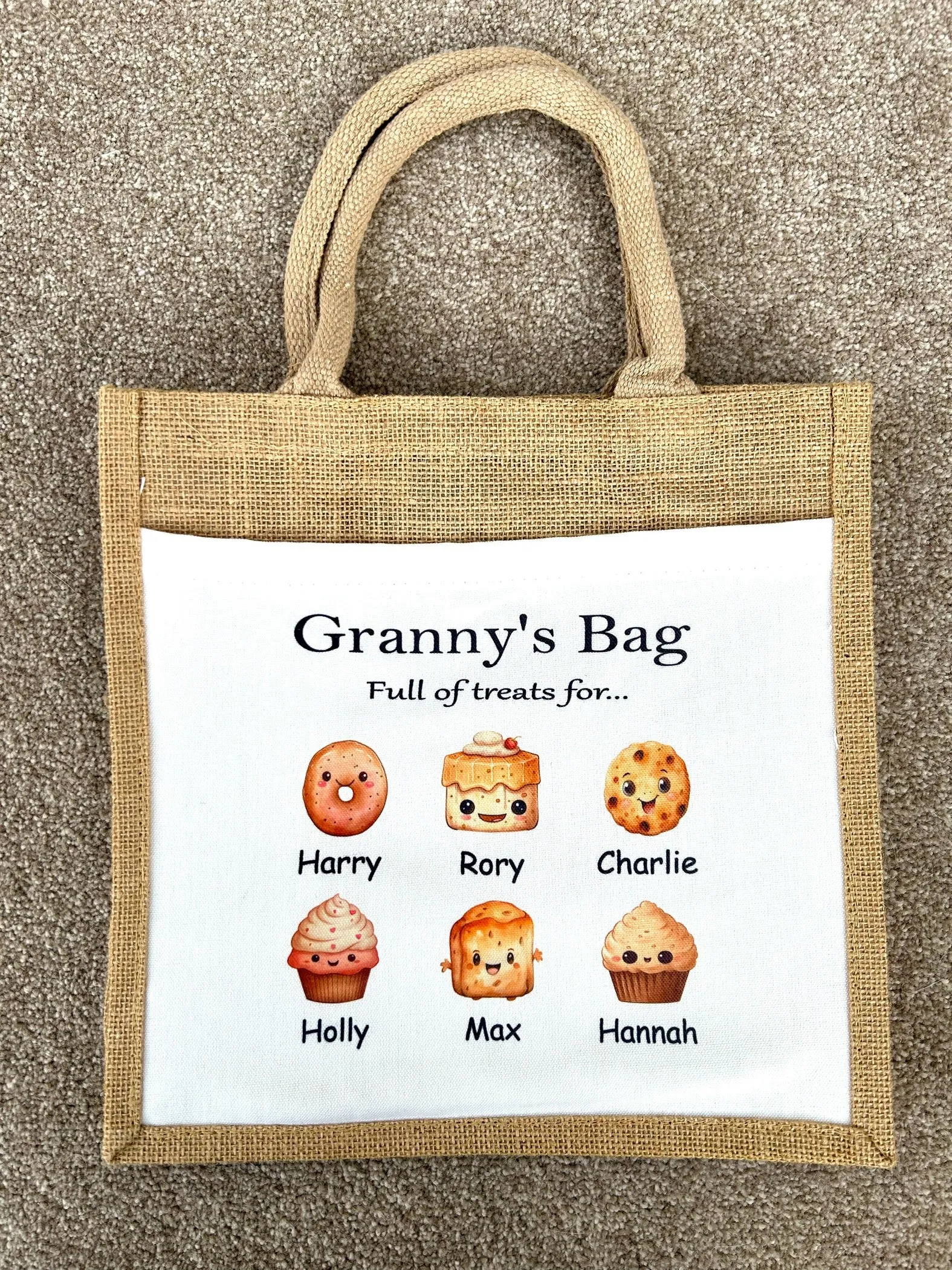 Personalised Shopping Bag, Mothers Day Gifts, Gift For Mothers Day, Grannys Shopping Bag, Nannys Shopping Bag, Treat Bag, Shopping Bag