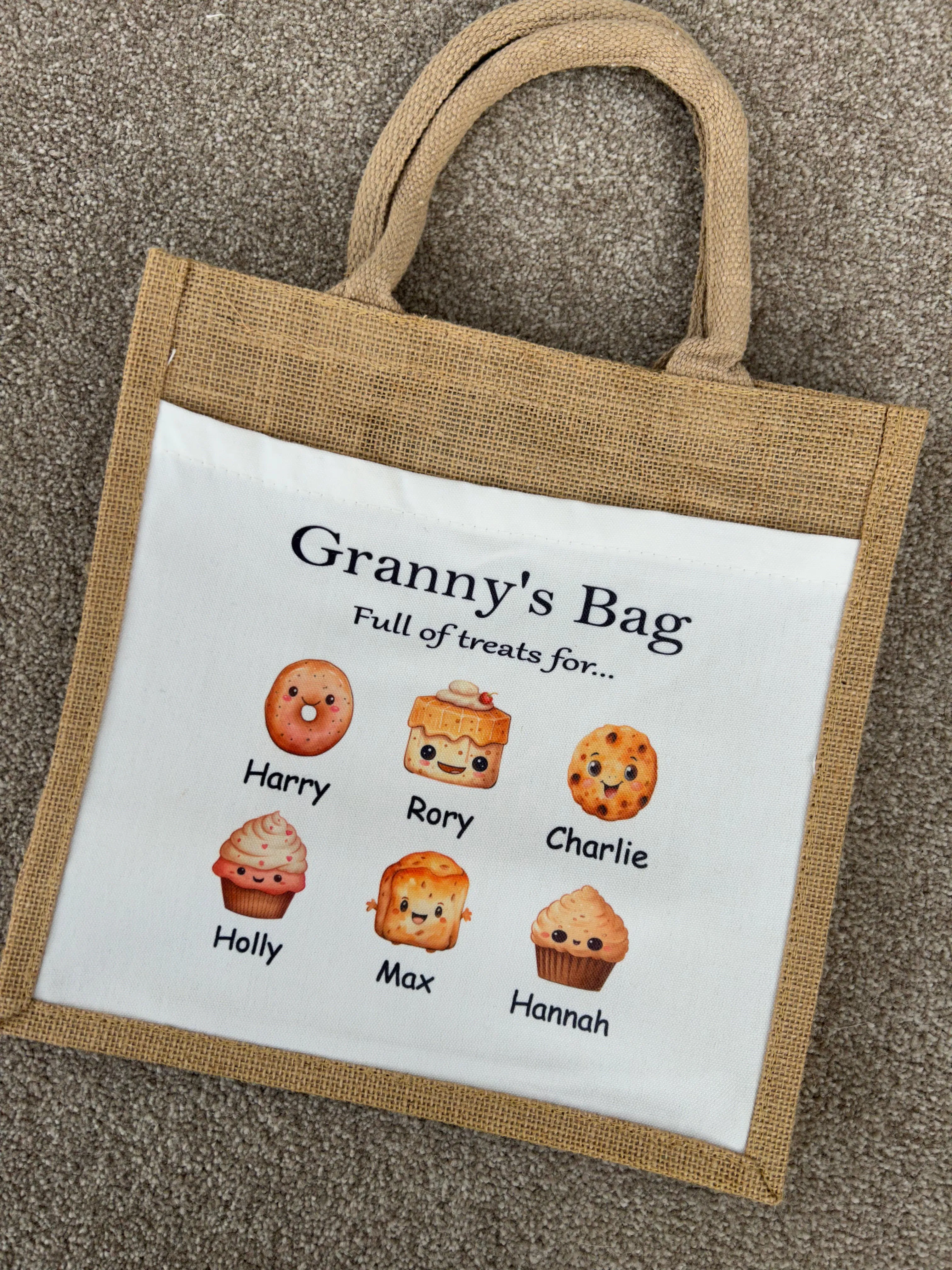 Personalised Shopping Bag, Mothers Day Gifts, Gift For Mothers Day, Grannys Shopping Bag, Nannys Shopping Bag, Treat Bag, Shopping Bag