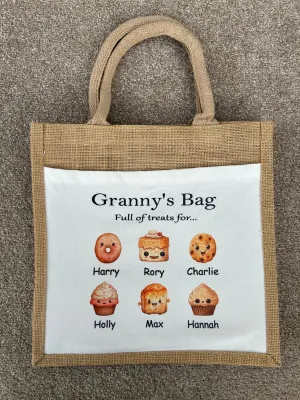 Personalised Shopping Bag, Mothers Day Gifts, Gift For Mothers Day, Grannys Shopping Bag, Nannys Shopping Bag, Treat Bag, Shopping Bag