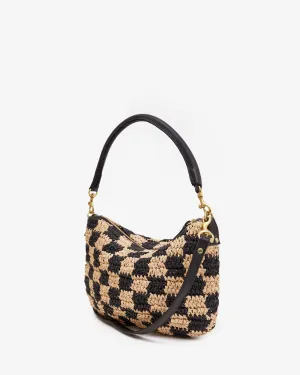 Petit Moyen Messenger -  Checker Raffia