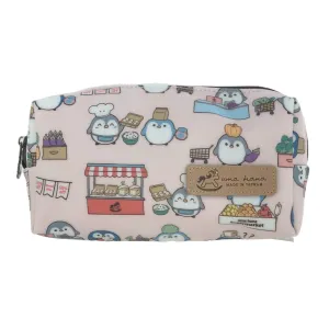 Pink Penguin Market Rectangle Cosmetic Bag