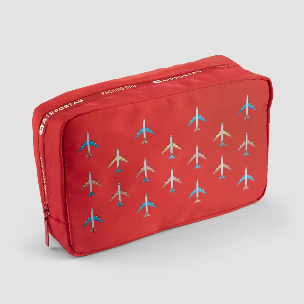 Planes Grey Sky - Packing Bag