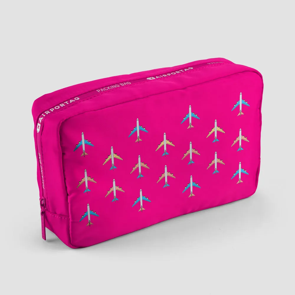 Planes Grey Sky - Packing Bag