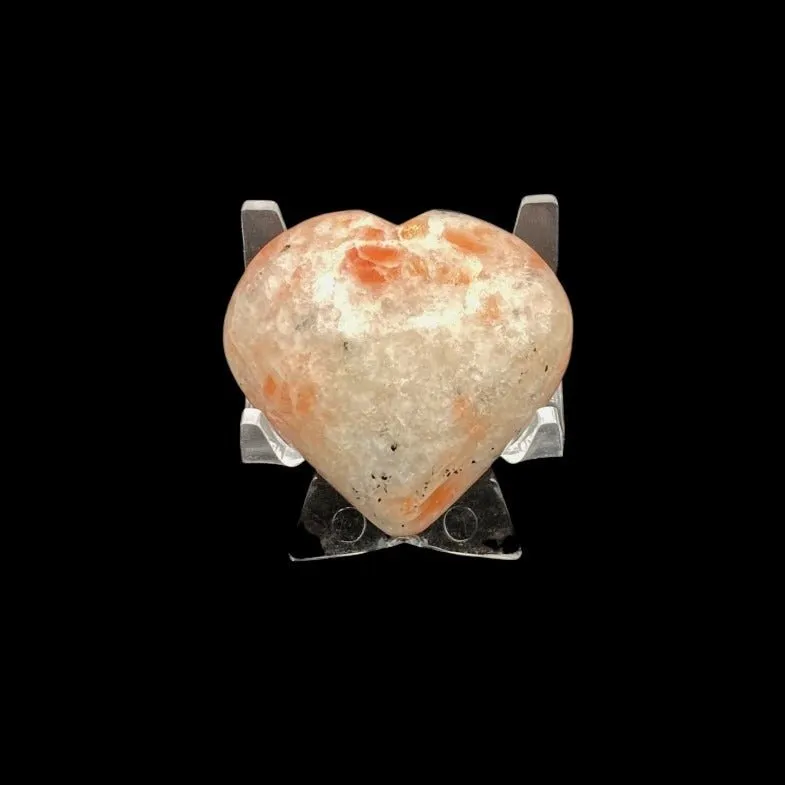 Polished And Puffy Sun Stone Heart Rock Specimen
