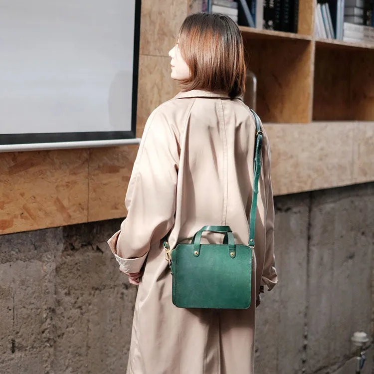Quilted Women's Genuine Leather Handbag Small Side Bags for Women