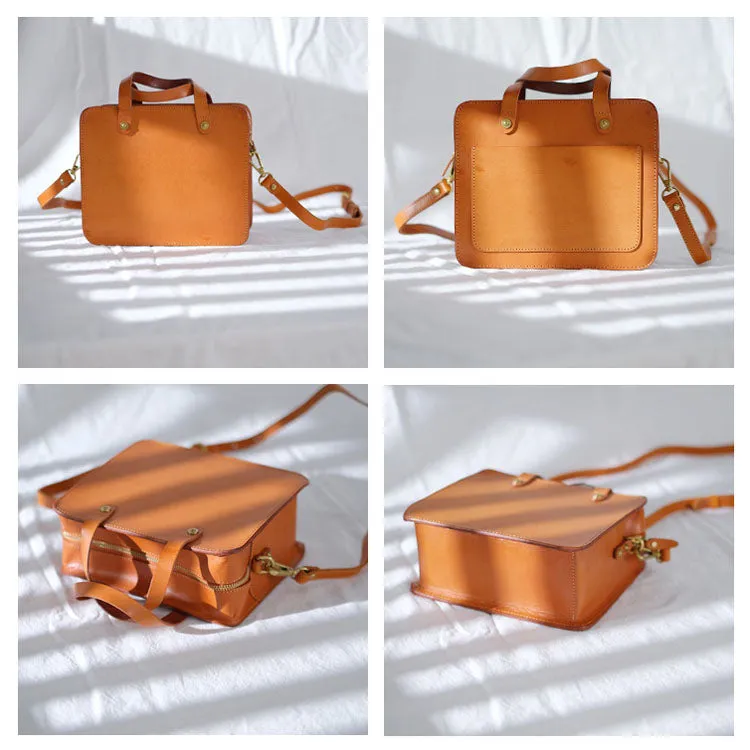Quilted Women's Genuine Leather Handbag Small Side Bags for Women